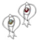 Pendentif en Zamak Émaillé ail avec œil Maléfique 46 x 64 mm