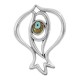 Pendentif en Zamak Émaillé ail avec œil Maléfique 46 x 64 mm