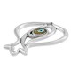 Enameled Zamak Pendant Garlic with Evil Eye 46x64mm