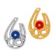 Colgante de Metal Zamak Herradura "Luck" Esmaltado 30x21mm