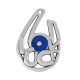 Ciondolo in Zama Ferro di Cavallo "Luck" Smaltato 30x21mm