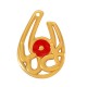 Ciondolo in Zama Ferro di Cavallo "Luck" Smaltato 30x21mm