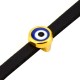 Enameled Zamak Slider Round 6mm with Evil Eye Ø3.2x1.7mm
