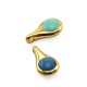 Colgante de Metal Zamak Gota con Esmalte 9x14mm