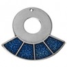 999° Silver Antique Plated/ 5µm/ Blue