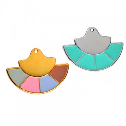 Pendentif en Zamak Émaillé 40 x 30 mm