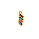 Enameled Zamak Charm Geometric 8.5x19mm
