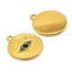 Charm rond en Zamak Émaillé avec œil Maléfique 17 mm