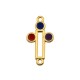 Connettore in Metallo Zama Croce Smaltata 16x22mm