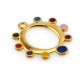 Enameled Zamak Pendant Oval 33x35mm