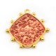 Colgante de Metal Zamak Rombo con Esmalte 26x22mm