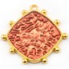 Plaqué or 24 carats/orange transparent