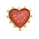 Enameled Zamak Pendant Heart 25mm