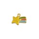 Enameled Zamak Charm Rainbow Star 18x15mm