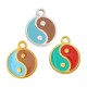 Pendentif "Ying-Yang" en Métal/Zamak émaillé 15mm