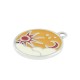 Enameled Zamak Charm Round Sun Moon 18mm