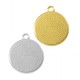 Enameled Zamak Charm Round Sun Moon 18mm
