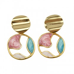 Pendentif irrégulier en Métal/Zamak émaillé 22mm