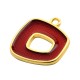 Ciondolo in Metallo Zama Rettangolare Smaltato 20x18mm