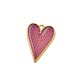 Enameled Zamak Pendant Heart 16x23mm