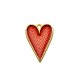 Enameled Zamak Pendant Heart 16x23mm