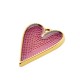 Enameled Zamak Pendant Heart 16x23mm
