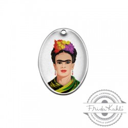Breloque Ovale en Laiton Frida Kahlo 21 x 29 mm