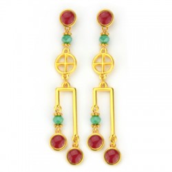 Enameled Zamak Charm Round 10mm