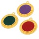 Enameled Zamak Pendant Round 23mm inner 15mm