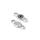Connecteur rond en Zamak Émaillé 16 x 6 mm