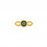 Placcato in oro 24K / 0,12 µm / Nero / Turchese
