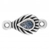 Placcato argento antico 999° / 5 µm / Rosso glitterato