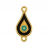 24K Gold Plated/ 0.12µm/ Black/ Turquoise