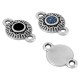 Connettore Rotondo in Zama Smaltata con Fiore 10 mm