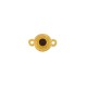 Connecteur rond en Zamak Émaillé avec Fleur 10 mm