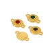 Connettore Rotondo in Zama Smaltata con Fiore 10 mm