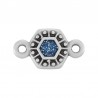Plaqué argent antique 999° / 5 µm / Bleu pailleté