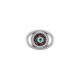 Enameled Zamak Connector Oval with Evil Eye 14x10mm