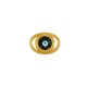 Enameled Zamak Connector Oval with Evil Eye 14x10mm