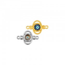 Connecteur Ovale en Zamak Émaillé avec œil Maléfique 17 x 14 mm