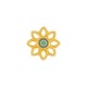 Enameled Zamak Connector Flower 16mm
