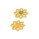 Enameled Zamak Connector Flower 16mm