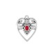 Enameled Zamak Pendant Heart 26x31mm