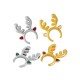 Enameled Zamak Charm Reindeer Ears 17x22mm
