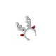 Enameled Zamak Charm Reindeer Ears 17x22mm