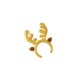 Enameled Zamak Charm Reindeer Ears 17x22mm
