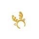 Enameled Zamak Charm Reindeer Ears 17x22mm