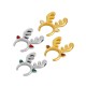 Enameled Zamak Charm Reindeer Ears 17x22mm