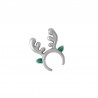 999° Silver Antique Plated/ 5µm/ Glitter Green