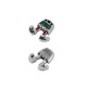 Enameled Zamak Slider Elf 16x14mm Ø2.2mm